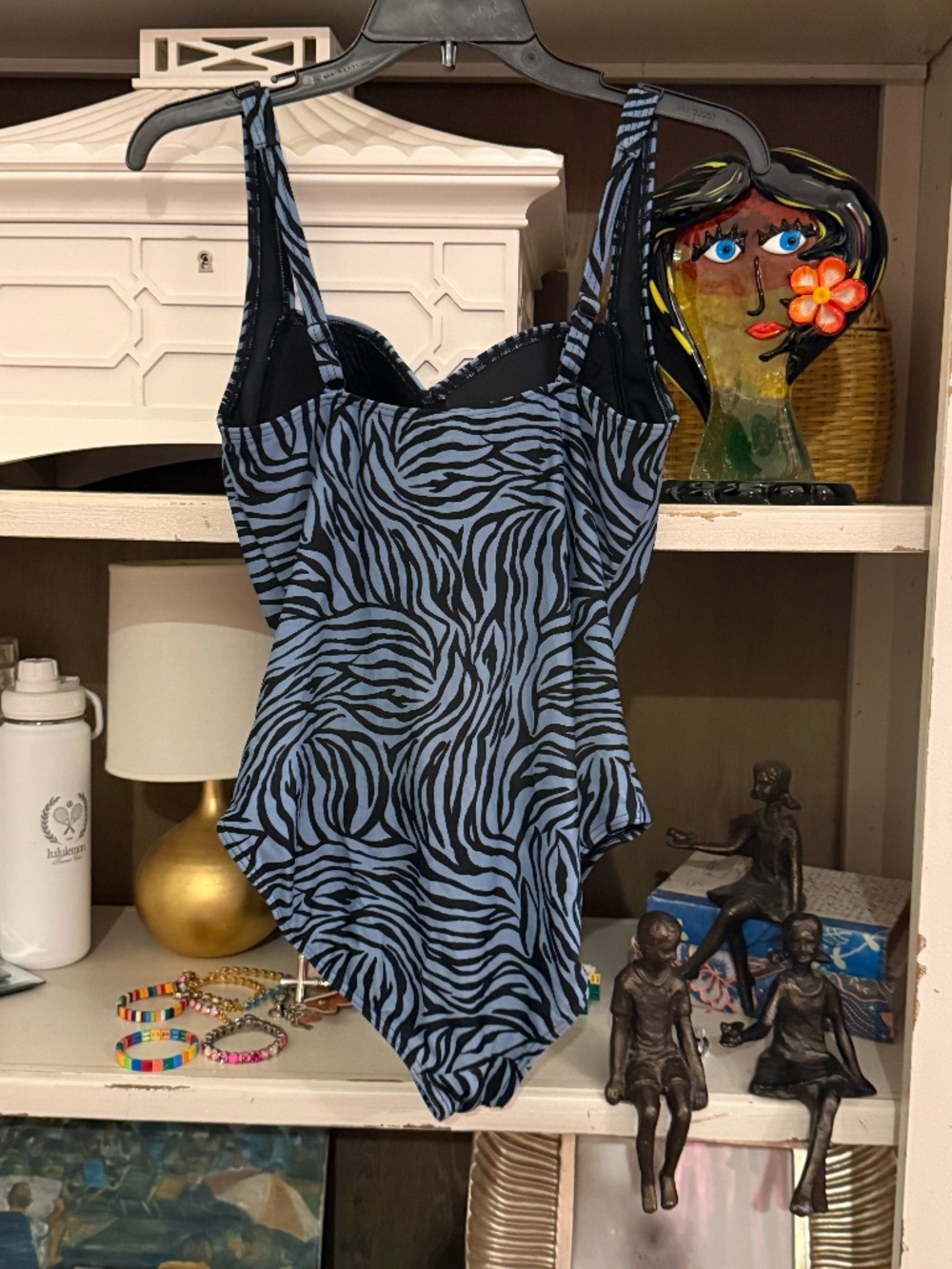 Bond-eye Australia 8 D/DD cup blue black zebra swimsuit - Picture 3 of 3